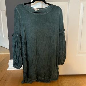 On the Road Knit Top with Bell Sleeve Green
